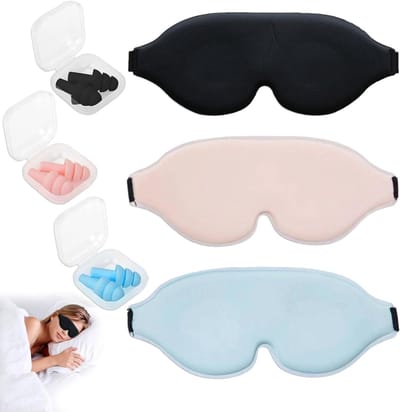 Slaapmasker Oordoppen Set - Memory Foam Oogmasker - Rustige Slaap - 6-Delige Combinatie - 3 Maskers 3 Oordoppen