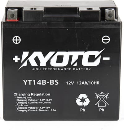 SLA Kyoto-accu voor Yamaha 1300 FJR A/AS 2006 YT14B-BS SLA / 12V 12Ah nieuw