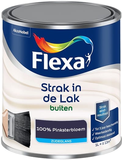 Flexa - Strak In De Lak Buitenlak Zijdeglans - 100% Pinksterbloem - Mengverf - 1 L