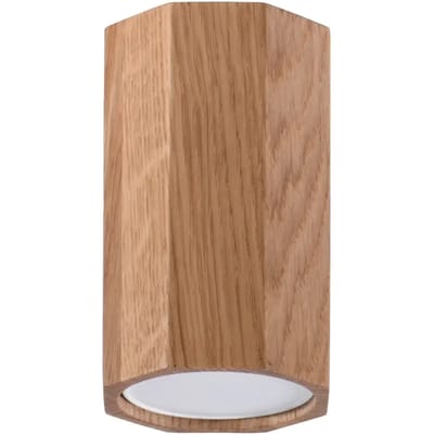Sollux Lighting Plafondlamp Zeke - GU10 - eik - hout - 10x6x6cm