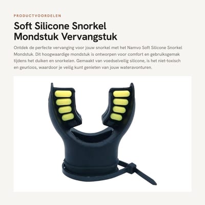 Dailygoods- Bijtventiel Ergonomisch Ontwerp - Vervangstuk - Duikaccessoire - Duikslang - Lichtgewicht - Duurzaam Silicoon - Snorkelmondstuk