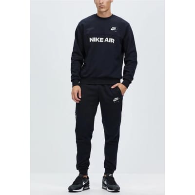 Nike Air Heren fleece trainingspak met ronde hals en geborstelde achterkant