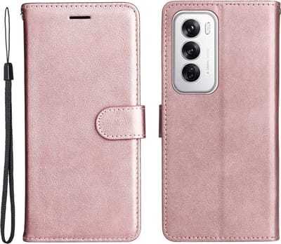Coverup Hoesje - Geschikt voor OPPO Reno12 Hoesje - Coverup Book Case - Rose Gold