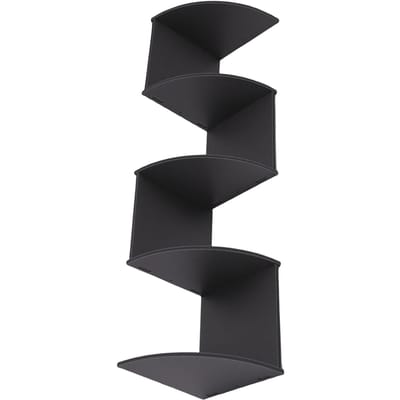 Wandmontage Opbergrek Wandplank Ruimtebesparend Meerlaags Hoekrek voor Keuken Woonkamer Slaapkamer Zwart 5 black