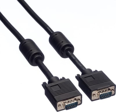 ROLINE SVGA High Quality Kabel met ferrietkernen + DDC, HD15M/M, 15pins, 2 m