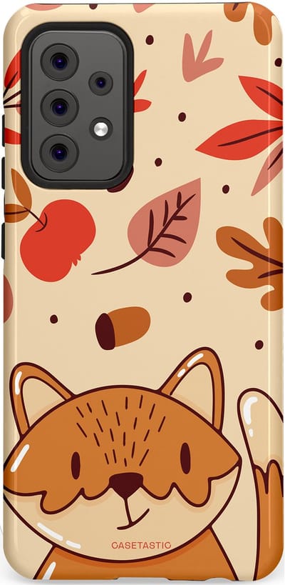 Casetastic hoesje geschikt voor Samsung Galaxy A52 (2021) 5G / Samsung Galaxy A52 (2021) 4G - Dubbellaagse bescherming - Boskat op avontuur - Fashion Case - Zand Terracotta Rood