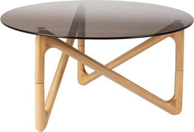 Dutchbone Naia Salontafel Rond 80 cm Hout Natural - Transparant