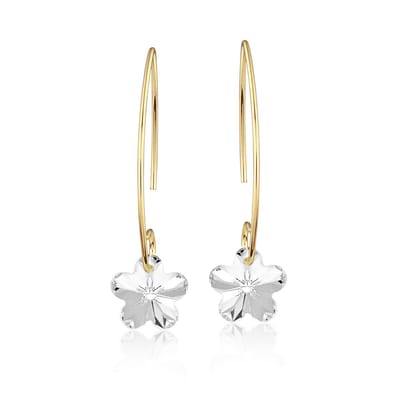 Montebello Oorbellen Aster BG92 - 925 Zilver Verguld - Swarovski - Ø12mm - 35mm