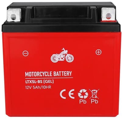 Lamex - Gel Acu - Gelbatterij - gel-motorfietsaccu - 12V, 5Ah, LTX5L-BS