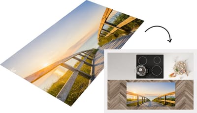 Keukenloper - Loper keuken - Kalm strand in Duitsland bij zonsondergang - 120x60 cm - Keukenloper vinyl