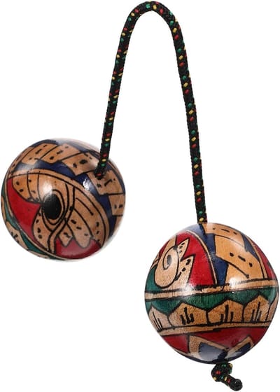 Ritmische Bal - Muziek Instrument - Muzikale Oefening - Handgeschilderd Design - 29 x 5 x 5 cm - Diverse Kleuren