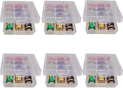 Allecto Plus - Transportbox voor 6 stuks 18650 batterijen - Opbergdoos voor batterijen - Batterijbox voor 18650 en AA batterijen