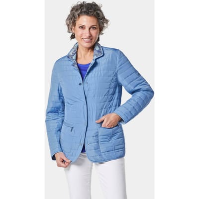 Gedess. omkeerbaar jack - blauw / gebloemd - Gr. 38 van Goldner Fashion