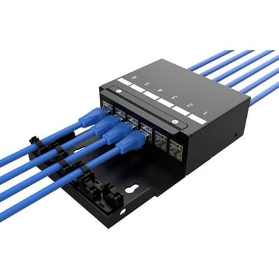 DIGITUS consolidation point box - keystone modules with intelligent cable manager