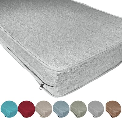 Luxe Linnen Zitkussen voor Binnenbank 100x100 cm Beige