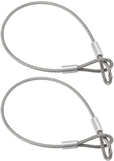 SPHProducts - Roestvrij Staaldraad Kabel - Veiligheidstouw - 50 cm - Diameter 5 mm - Breeksterkte 1836N - Geschikt voor Outdoor - 2 Stuks