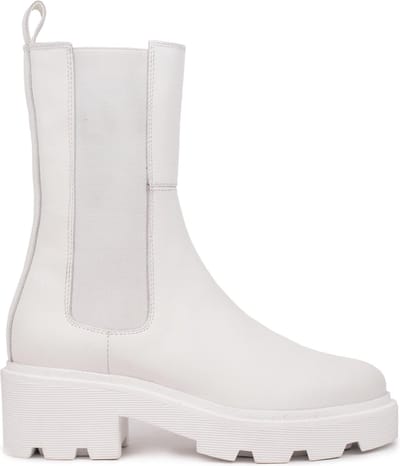 Hinson sobra hoge chelsea boots dames wit leer