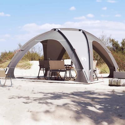 Partytent met systeem - Waterdichte tent - Buitenontmoetingen organiseren - Eenvoudige montage - 435 x 244 cm - Grijs