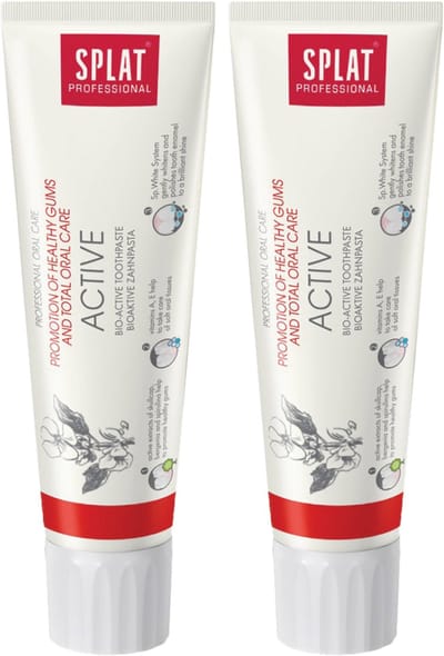 SPLAT Active 2-pack - Tandpasta - Glazuurbescherming, Remineralisatie, Zonder SLES