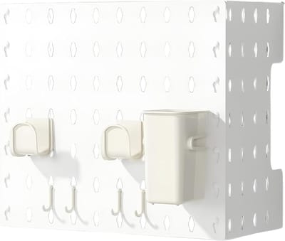 Duurzame en moderne gas water heater pijpafdekking met stevige opbergrek en geordende wandoplossing voor metaal gereedschap en accessoires
