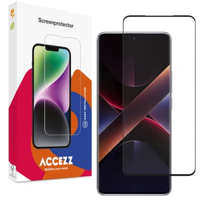 Accezz Screen Protector - Geschikt voor Xiaomi Poco X7 - Gehard Glass Full Cover
