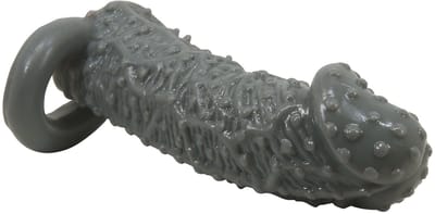 Power Escorts Penis Sleeve Extender – Zwart – 13 cm – Cyberskin – bo-bi-016013-2
