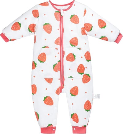 Babyslaapzak met Pootjes - 2,5 TOG Winter Slaapzak voor Baby's, Katoenen en Zacht, Veilig voor Gevoelige Huid, XL/97cm voor 95-110cm