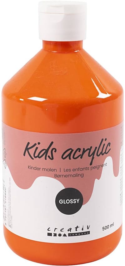 Acrylverf Glossy, oranje, 500 ml/ 1 fles