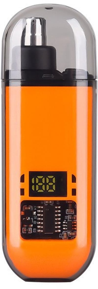 Oor- en neustrimmer - neustrimmer - Neushaartrimmer - Oorhaartrimmer - neustrimmer oplaadbaar - Digitaal display - Voor thuis en op reis - Unisex - Oranje - ABS
