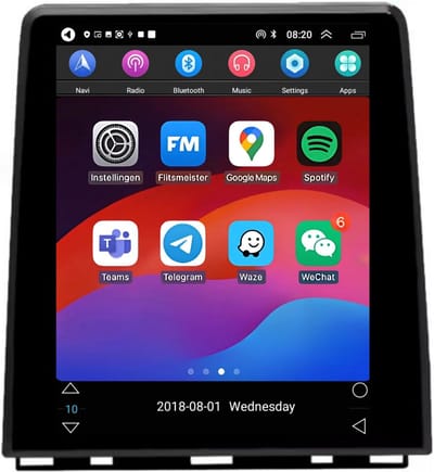 Carplay autoradio geschikt voor Renault Clio 5 | 2019 t/m 2025 | Android 13 | Draadloos Apple Carplay & Android Auto | 2GB + 32GB | 8-Core processor | Davilon | 2025 model | 2019 2020 2021 2022 2023 2024 2025 | Bluetooth & Wifi
