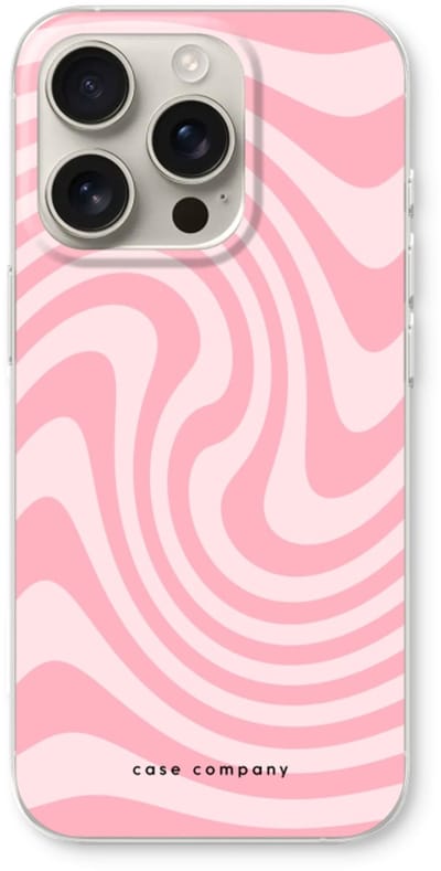 Case Company® - Hoesje geschikt voor iPhone 16 Pro hoesje - Swirl Roos - Soft Cover Telefoonhoesje - Bescherming aan alle Kanten en Schermrand