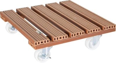 Plantenroller voor binnen en buiten 38,5 x 38,5 cm | FSC® Houtvezelcomposiet | Draagvermogen 120 kg