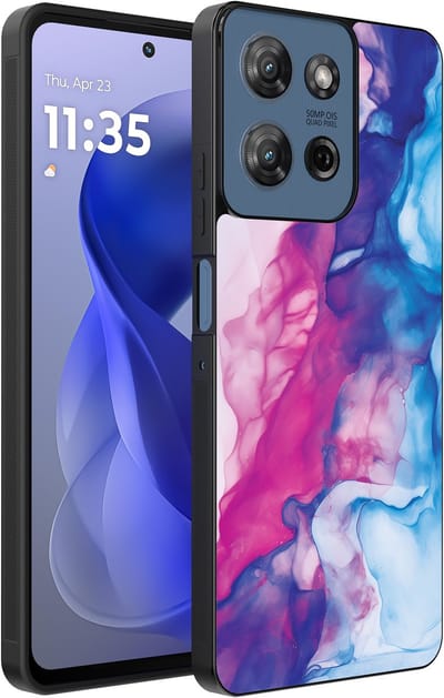 Smartphonica Telefoonhoesje Geschikt voor Motorola Moto G Power 2025 / G Play 2025 met Roze Blauw Marmer Opdruk - TPU Backcover Case Rose Blue Marble Design geschikt voor Motorola Moto G Play 2025;Motorola Moto G Power 2025