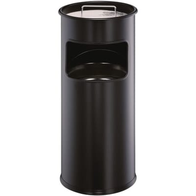 Durable 3330 333001 Afvalbak 17 l Plaatstaal (Ø x h) 26 cm x 687 mm Zwart Met asbak 1 stuk(s)