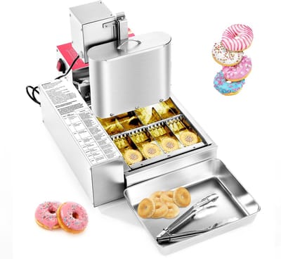 Donutmachine - Professionele Automatische Donutmaker - 4-Rijig - Capaciteit 240 Stuks/Uur - RVS Frituurpan - Intelligente Besturing - Elektrisch