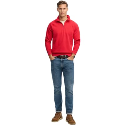 Treklogo met Tunisische kraag en raglanmouwen Superdry Essential