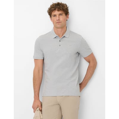 Brax Heren Poloshirt  Style PETE platin, lichtgrijs, maat XS