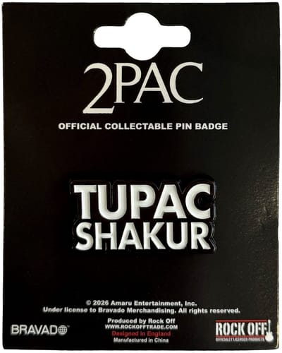 Tupac Text Logo - Pin