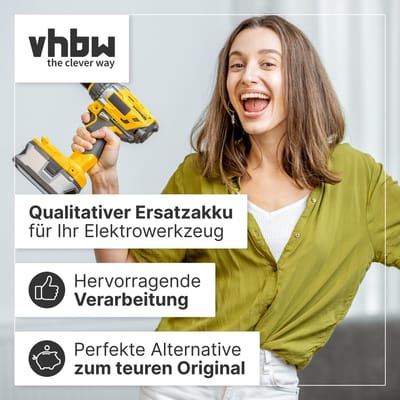 vhbw-accu compatibel met Black & Decker HP331, HP431, FC004, CD431K2, FS632, KC1251, CD431K, GTC410, GTC390, KC12 gereedschappen (2000 mAh, NiMH, 12 V)