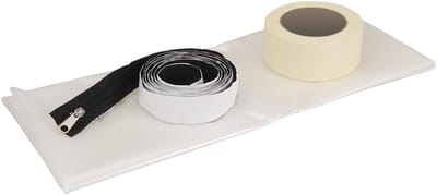 Deurkozijn afdichting - Stofscherm met rits - Schilderwerk binnen - Zelfklevend en waterdicht - 1.2 x 2.1m - Transparant