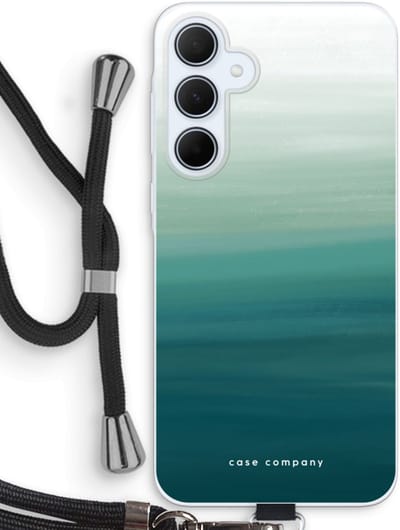 Case Company® - Hoesje met koord geschikt voor Samsung Galaxy A35 hoesje met Koord - Ocean - Telefoonhoesje met Zwart Koord - Bescherming aan alle Kanten en Over de Schermrand