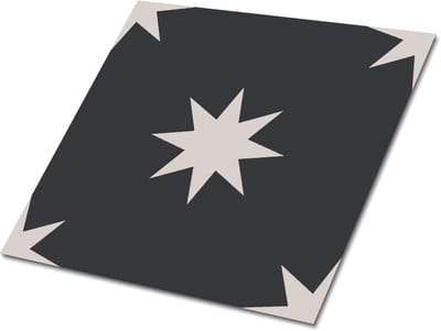 Tulup PVC Tegels - Geometrische Ster Vinyl Tegels - 30 cm x 30 cm - Grijs Vinyl Vloer Tegels - Set van 9 - Vinyl Wandtegels - Mozaïek Plaktegels - Zelfklevende Vinyl Tegels - Plaktegels keuken en Badkamer
