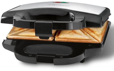 Clatronic ST 3778 - Tosti Apparaat -Tosti IJzer -Sandwich toaster - Anti aanbaklaag -RVS/ Zwart