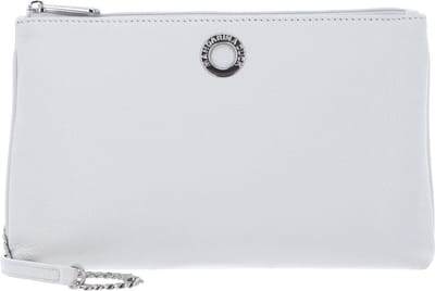 MANDARINA DUCK Leren Schoudertas Mellow Leather Crossover Bag Nimbus Cloud Wit