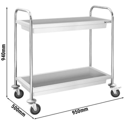 GGM Gastro Servierwagen - 950x500mm - mit 2 Wannen