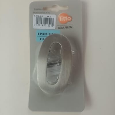 Huisnummer Nummer Inox RVS Nummer Cijfer 0 Litto Assa Abloy 74mm Onzichtbare Bevestiging