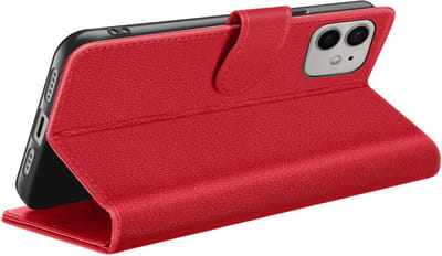 Zanae, Hoesje geschikt voor iPhone 12 / 12 Pro - Wallet Case & Magneetsluiting, Rood