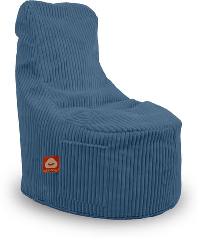 Whoober Nice – Stoel Zitzak – Donkerblauw dik ribfluweel – Comfortabel & Duurzaam
