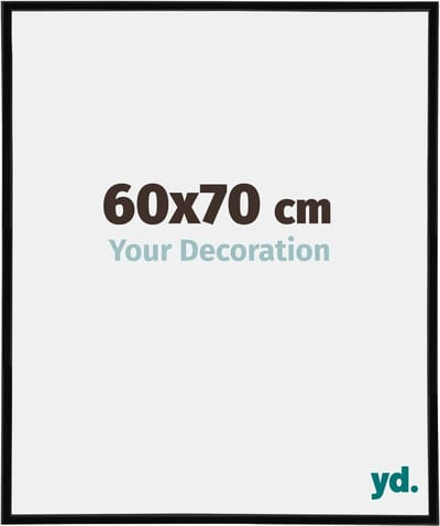 Your Decoration - Fotolijst 60x70 cm - Kunststof - Zwart Hoogglans - Annecy