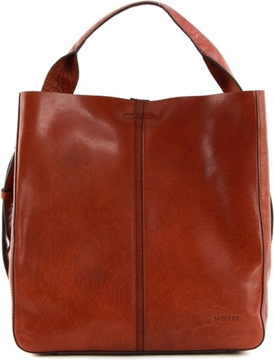SADDLER Leren Handtas Schoudertas Elsa Tote Bag Midbrown Bruine